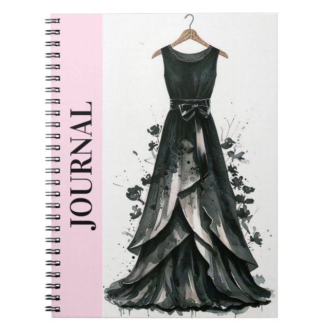 Cuaderno Atractivo Memoir de Vestido Negro (LBD) (Frente)