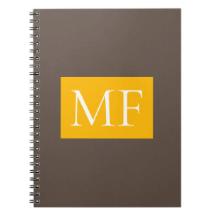 Cuaderno Atractivo Monograma Moderno Minimalista