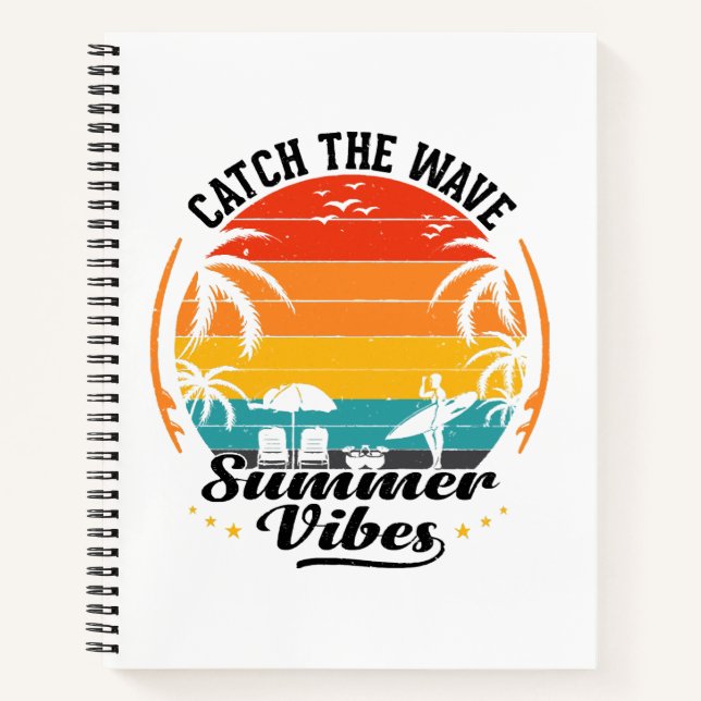 Cuaderno Atrapa la Ola Vibraciones de Verano (Anverso)