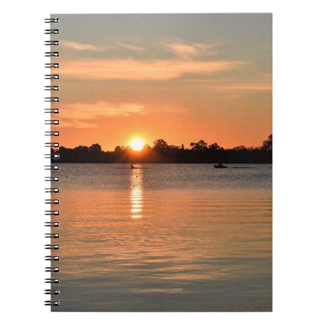 Cuaderno Atrapado en el portátil Sunset Spiral (Frente)