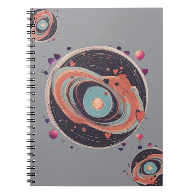 Cuaderno 💖 🌠 "Atrapado en tu órbita" (Frente)