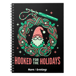 Cuaderno Atrapado para las fiestas de crochet Gnome Navidad