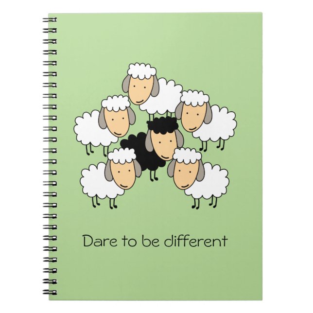 Cuaderno Atrévete a ser diferente oveja negra (Frente)