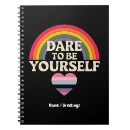 Cuaderno Atrévete a ser tú mismo Regalo de arcoiris de conc
