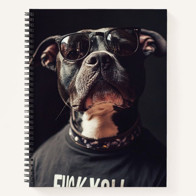 Cuaderno Attitude Dog in Sunglasses Notebook (Anverso)