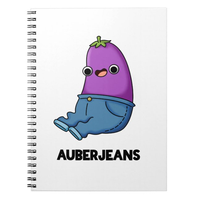 Cuaderno Auberjeans divertido chiste de berenjena  (Frente)