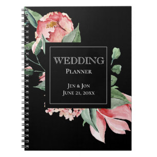 Cuaderno Audaz Magnolia rosa en el planificador de la boda