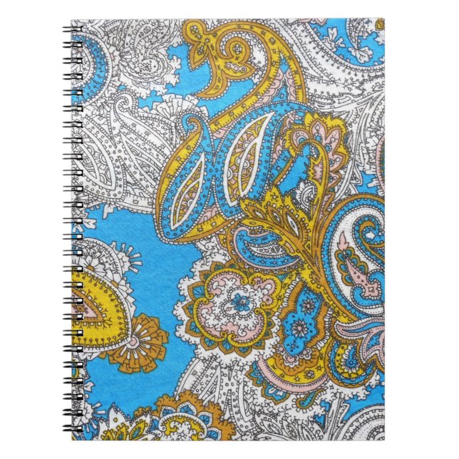 Cuaderno Audaz Ornamento Psicodélico Islámico Grungy (Frente)