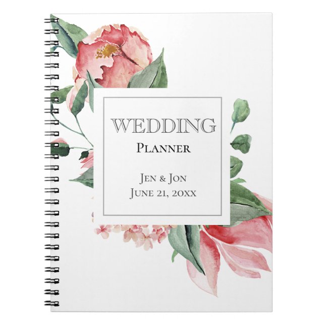 Cuaderno Audaz planificador de boda de Magnolia Rosa (Frente)