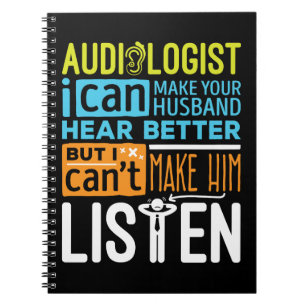 Cuaderno Audióloga divertida audiología escuchar mejor