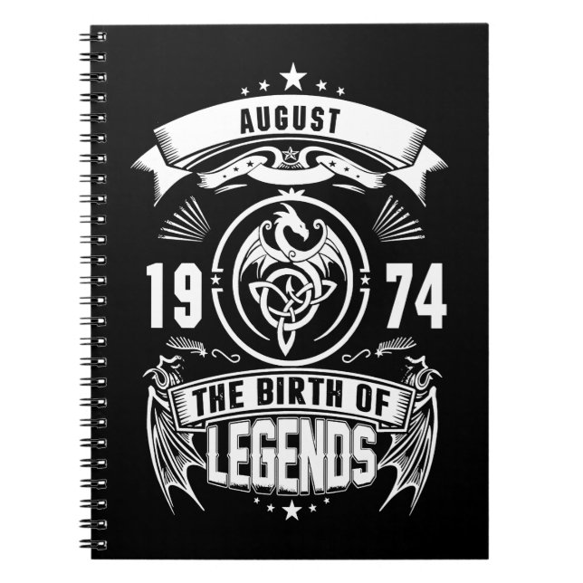Cuaderno August Gift | 1974 Nacimiento De Las Leyendas (Frente)