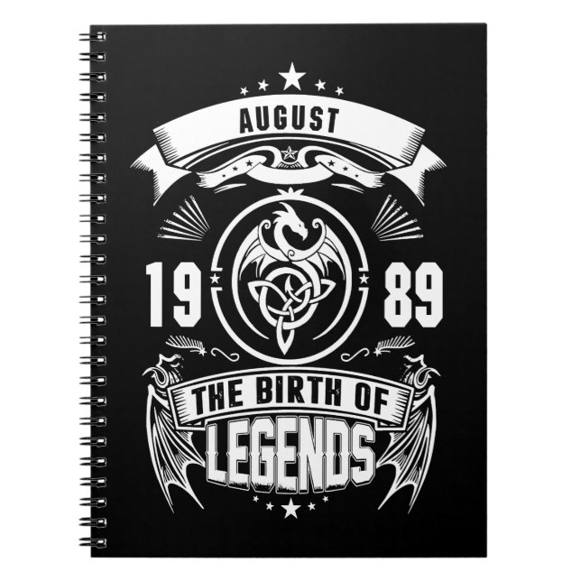 Cuaderno August Gift | 1989 Nacimiento De Las Leyendas (Frente)