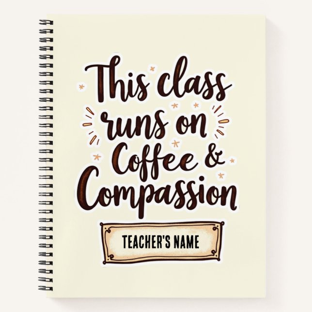 Cuaderno Aula editable con el nombre del profesor (Anverso)