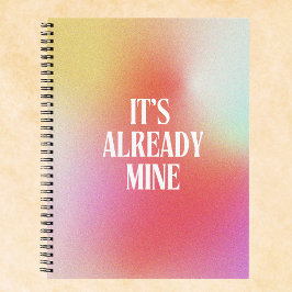 Cuaderno Aura de degradado de manifiesto personalizado