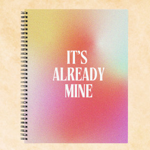 Cuaderno Aura de degradado de manifiesto personalizado