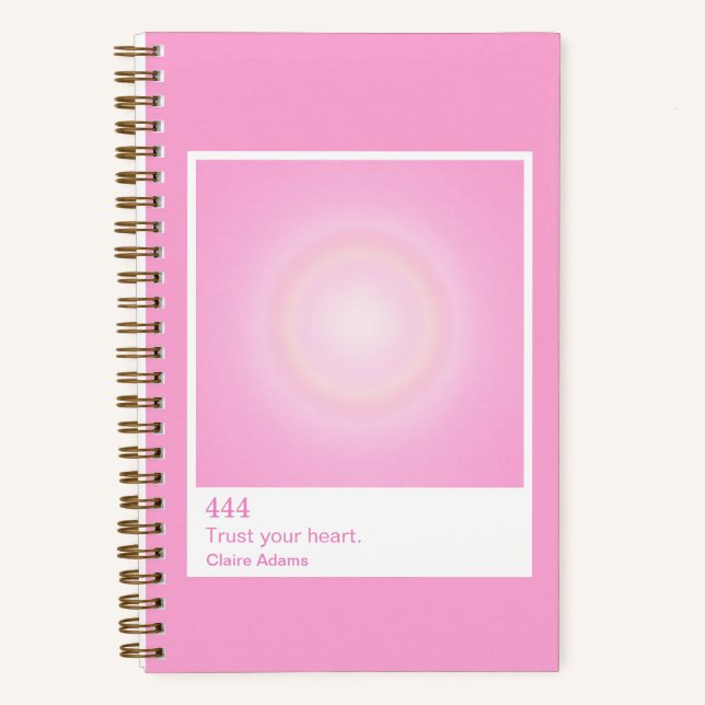 Cuaderno Aura de Rosa Caliente Swatch Número del Ángel Pequ (Anverso)