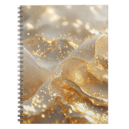 Cuaderno Aura of Gold – White & Gold Luxury Journal Noteboo