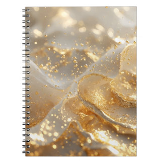 Cuaderno Aura of Gold – White & Gold Luxury Journal Noteboo