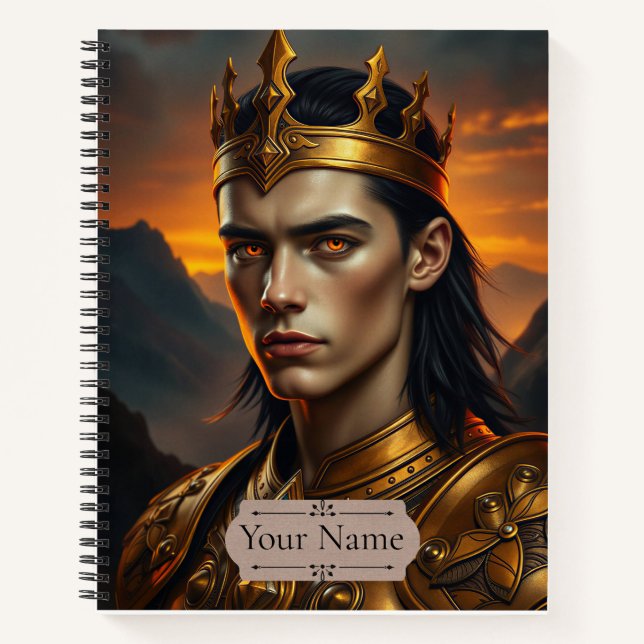 Cuaderno Aurelius the Solar Flame Personalized Fantasy (Anverso)