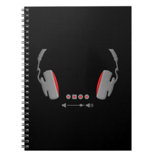 Cuaderno Auriculares con botones de control de volumen de m
