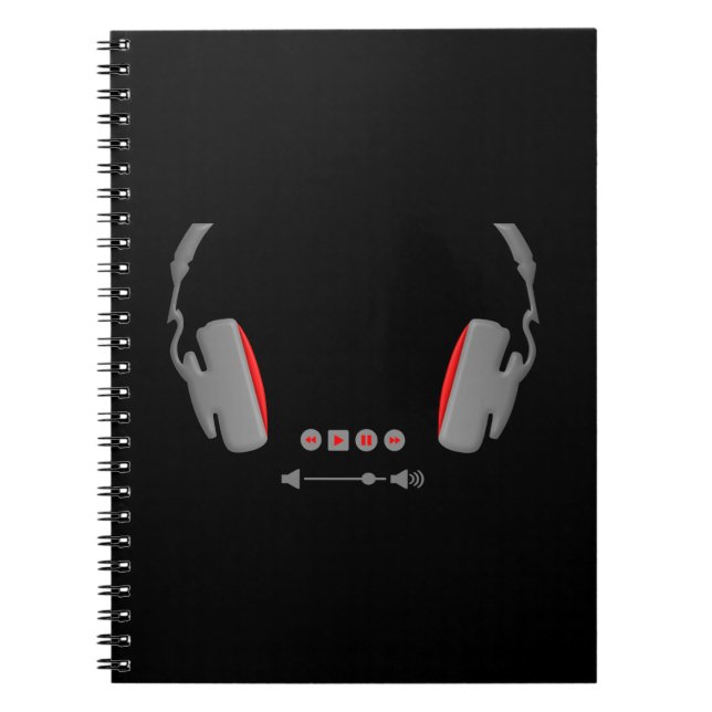 Cuaderno Auriculares con botones de control de volumen de m (Frente)