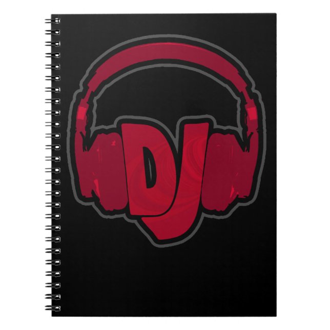 Cuaderno auriculares con DJ de música (Frente)