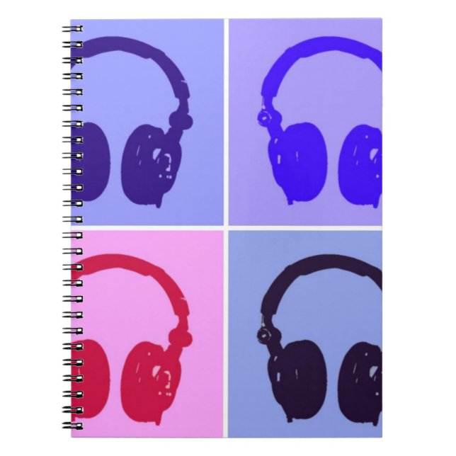 Cuaderno Auriculares de arte pop (Frente)
