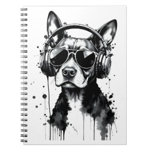 Cuaderno Auriculares Guay Dog Mascotas cortos Tinta blanca 