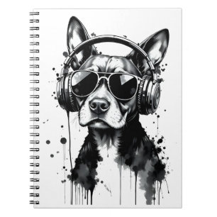 Cuaderno Auriculares Guay Dog Mascotas cortos Tinta blanca 