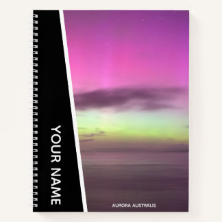 Cuaderno Aurora Australis - Southern Lights Australia Black