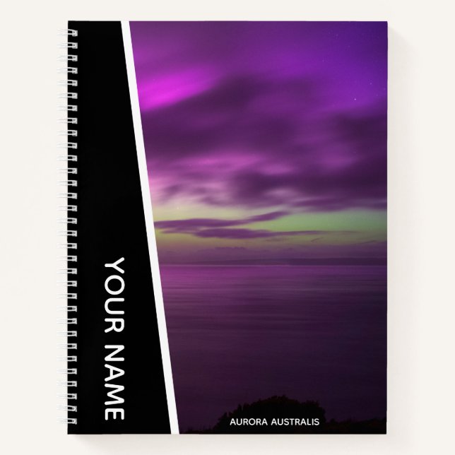 Cuaderno Aurora Australis - Southern Lights Australia Black (Anverso)