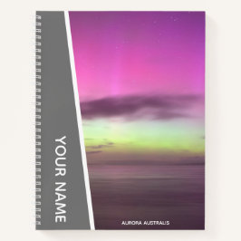 Cuaderno Aurora Australis - Southern Lights Australia Grey