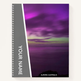 Cuaderno Aurora Australis Southern Lights Australia Grey