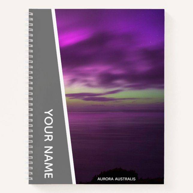 Cuaderno Aurora Australis Southern Lights Australia Grey (Anverso)
