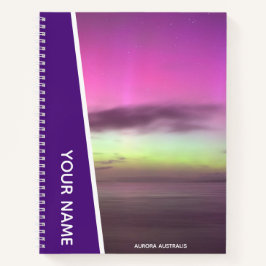 Cuaderno Aurora Australis Southern Lights Australia Purple