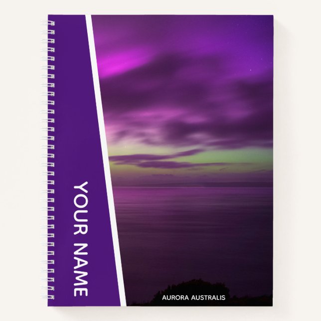 Cuaderno Aurora Australis Southern Lights Australia Purple (Anverso)