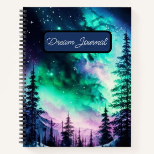 Cuaderno Aurora Boreal Celeste Luces del Norte Vívidas