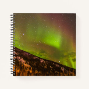 Cuaderno Aurora boreal   Montañas Fairbanks Alaska