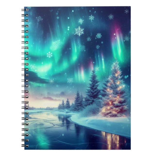 Cuaderno aurora borealis/Navidades/invierno (Frente)