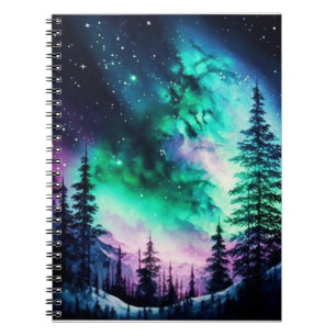 Cuaderno Aurora Celestial Borealis Luces del Norte Vivid