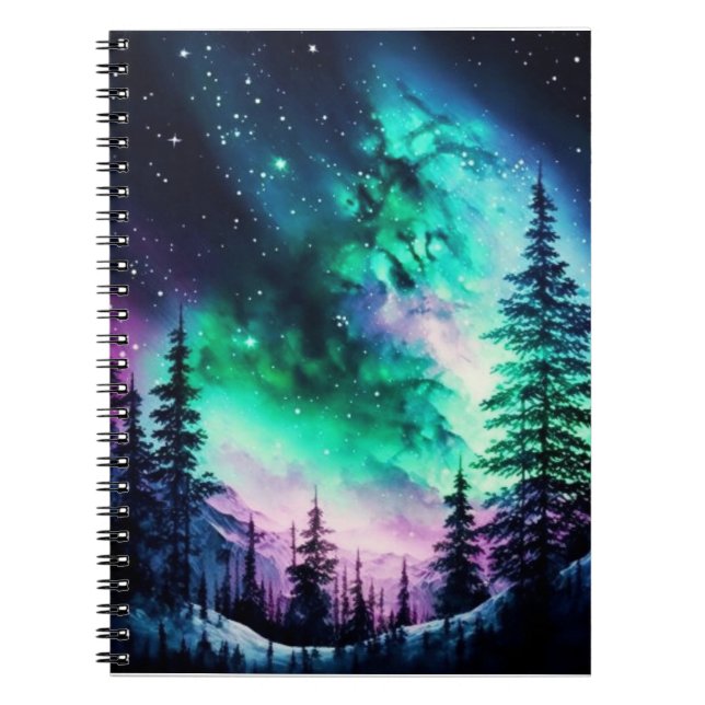 Cuaderno Aurora Celestial Borealis Luces del Norte Vivid (Frente)