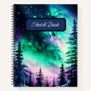 Cuaderno Aurora Celestial Borealis Luces del Norte Vivid