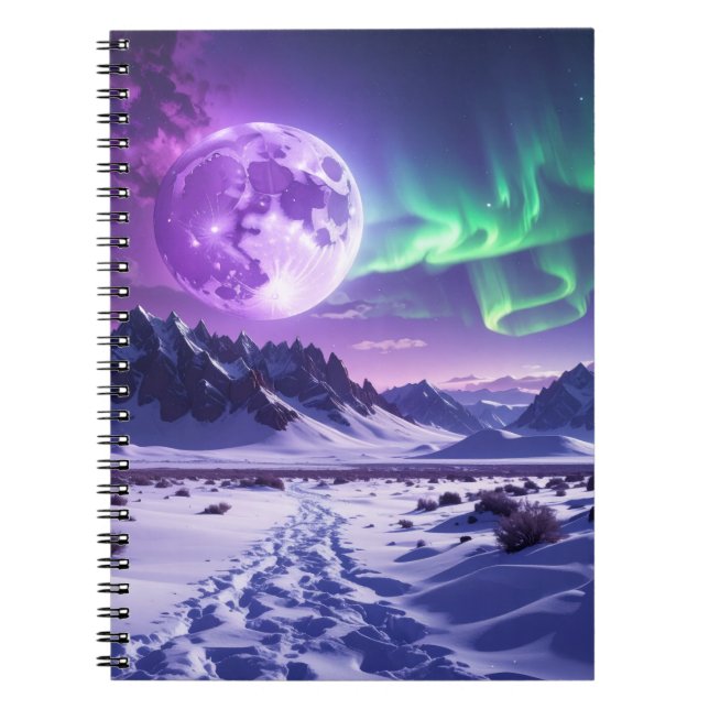 Cuaderno Aurora Peaks – Fantasy Dragon Night Sky Desk Mat (Frente)