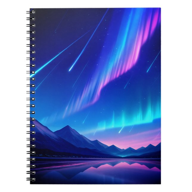 Cuaderno Aurora Soñadora y Estrellas Fugaces (Frente)