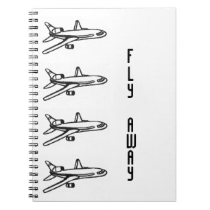 Cuaderno ausente del aeroplano de la mosca