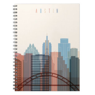 Cuaderno Austin, horizonte de la ciudad de Tejas el  