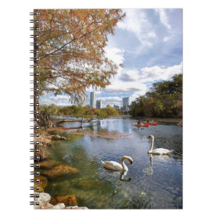 Cuaderno Austin, Texas Barton Creek / Ladybird Lake Swans