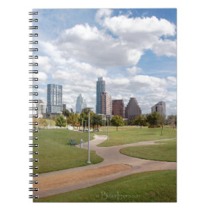 Cuaderno Austin, Texas Downtown Skyline desde el Parque But