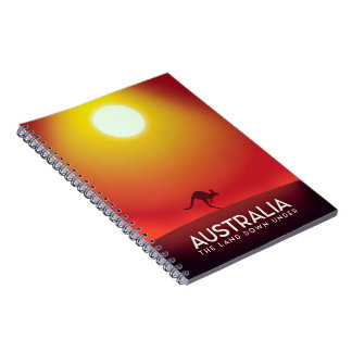 Cuaderno Australia "El suelo bajo" estampado de vacaciones.