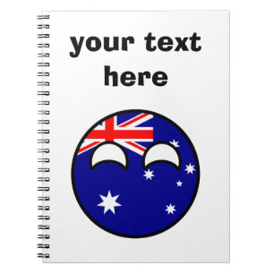Cuaderno Australia Geeky que tiende divertida Countryball